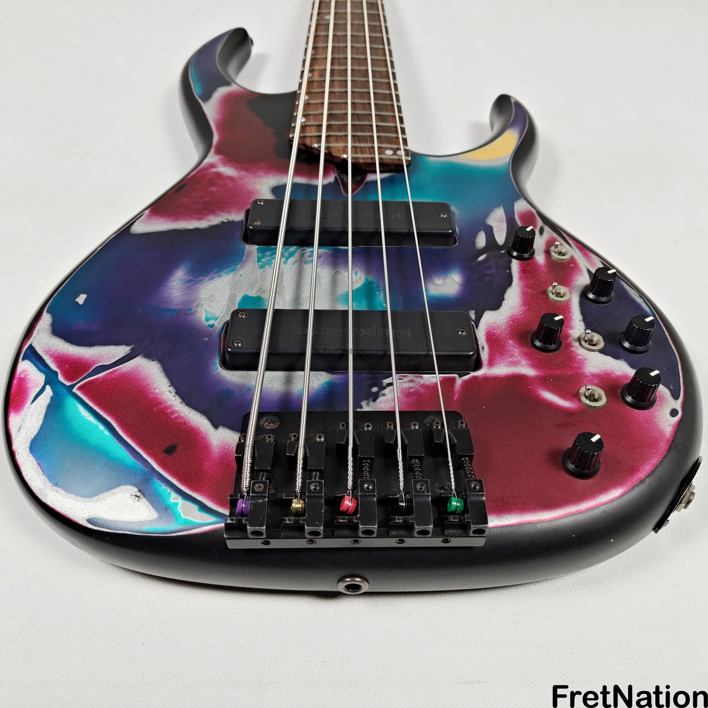 Fret Nation James Tyler 5-String Bass Psychedelic Vomit 8.60lbs - Pre-Owned