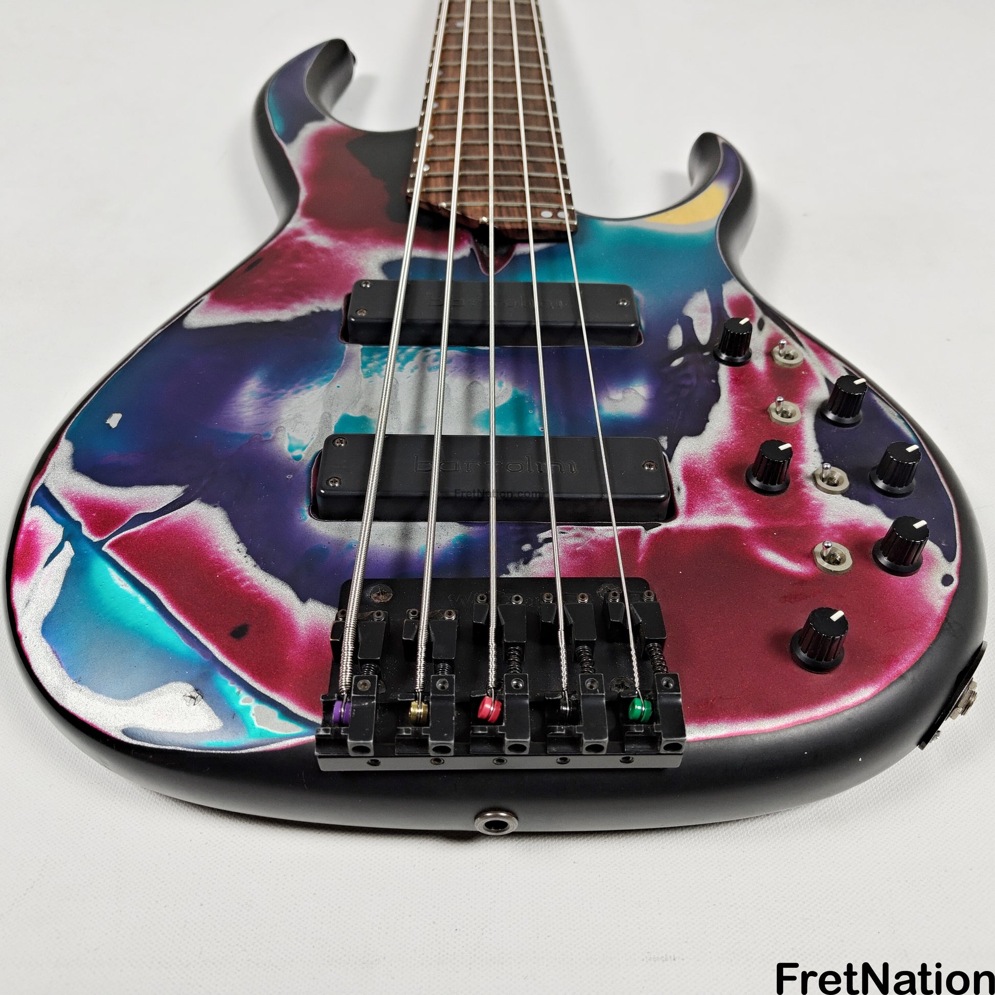 Fret Nation James Tyler 5-String Bass Psychedelic Vomit 8.60lbs - Pre-Owned