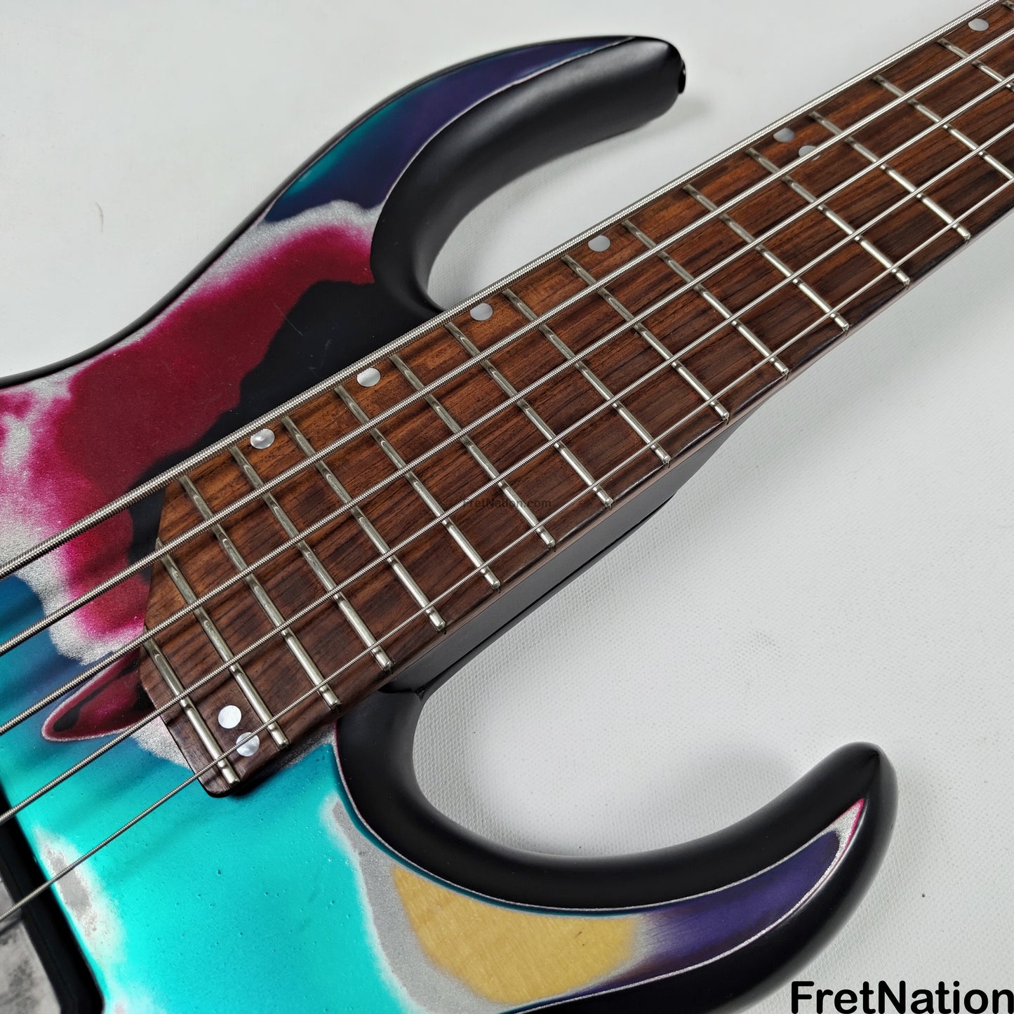 Fret Nation James Tyler 5-String Bass Psychedelic Vomit 8.60lbs - Pre-Owned