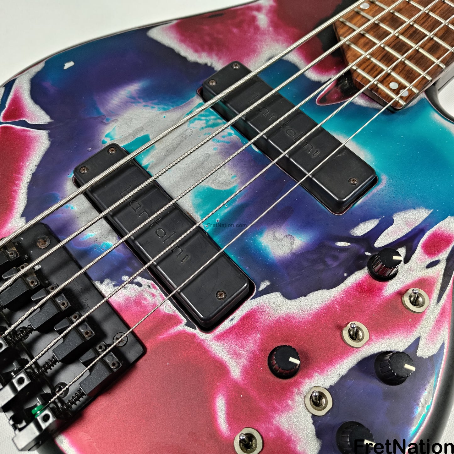 Fret Nation James Tyler 5-String Bass Psychedelic Vomit 8.60lbs - Pre-Owned