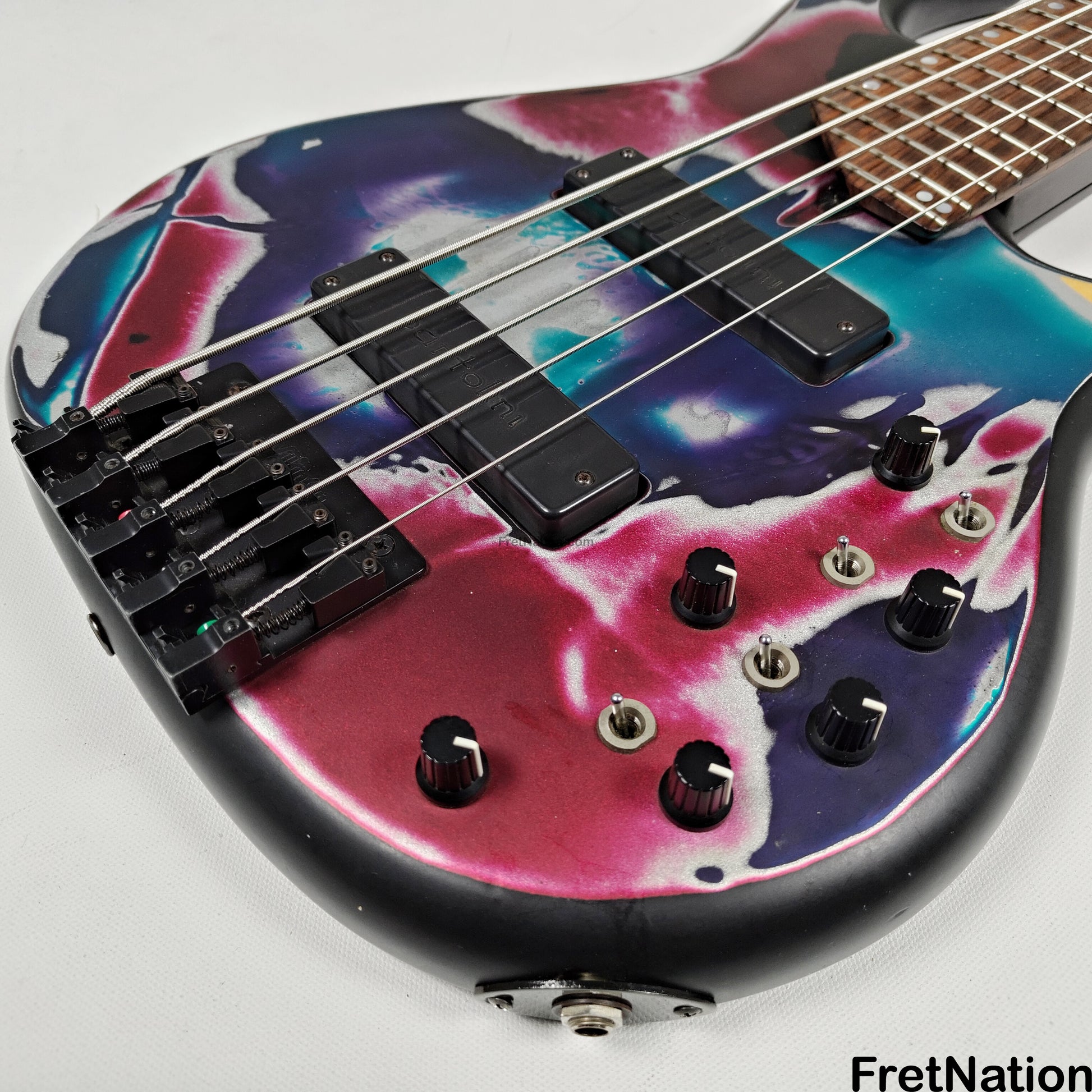 Fret Nation James Tyler 5-String Bass Psychedelic Vomit 8.60lbs - Pre-Owned