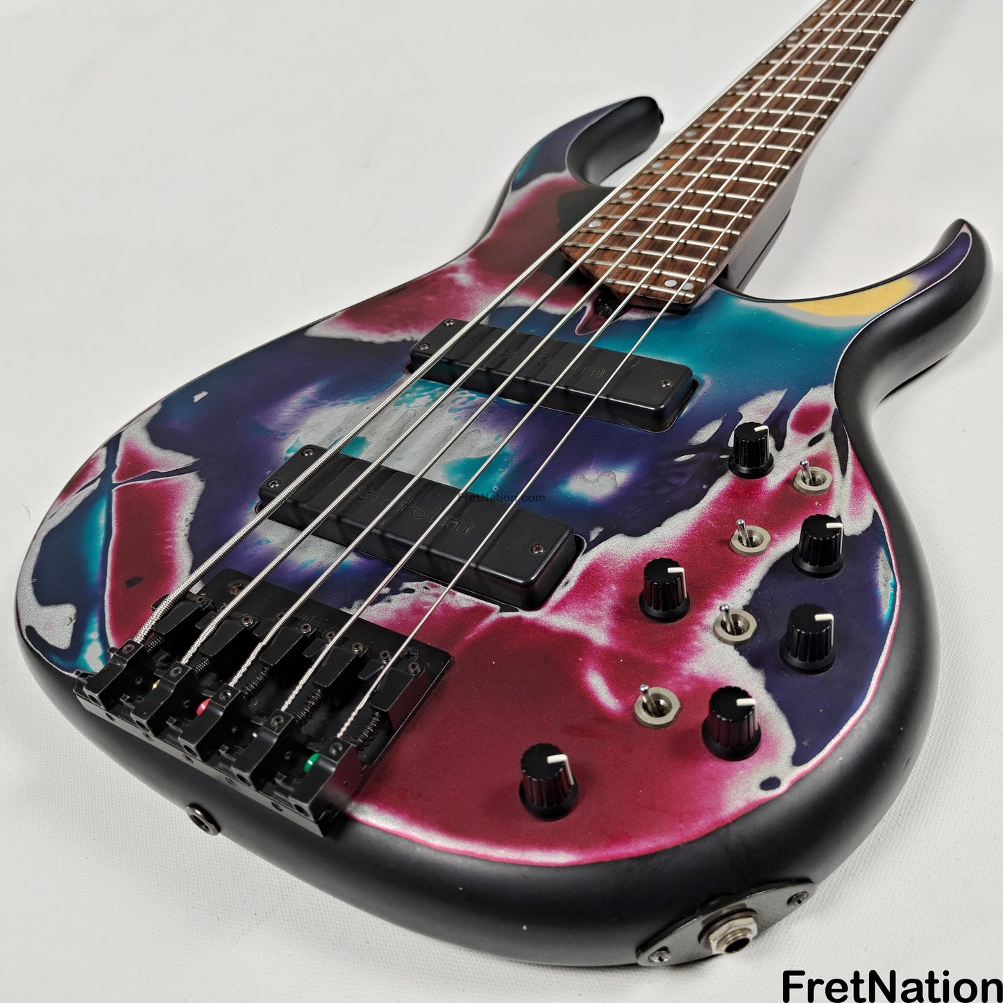 Fret Nation James Tyler 5-String Bass Psychedelic Vomit 8.60lbs - Pre-Owned