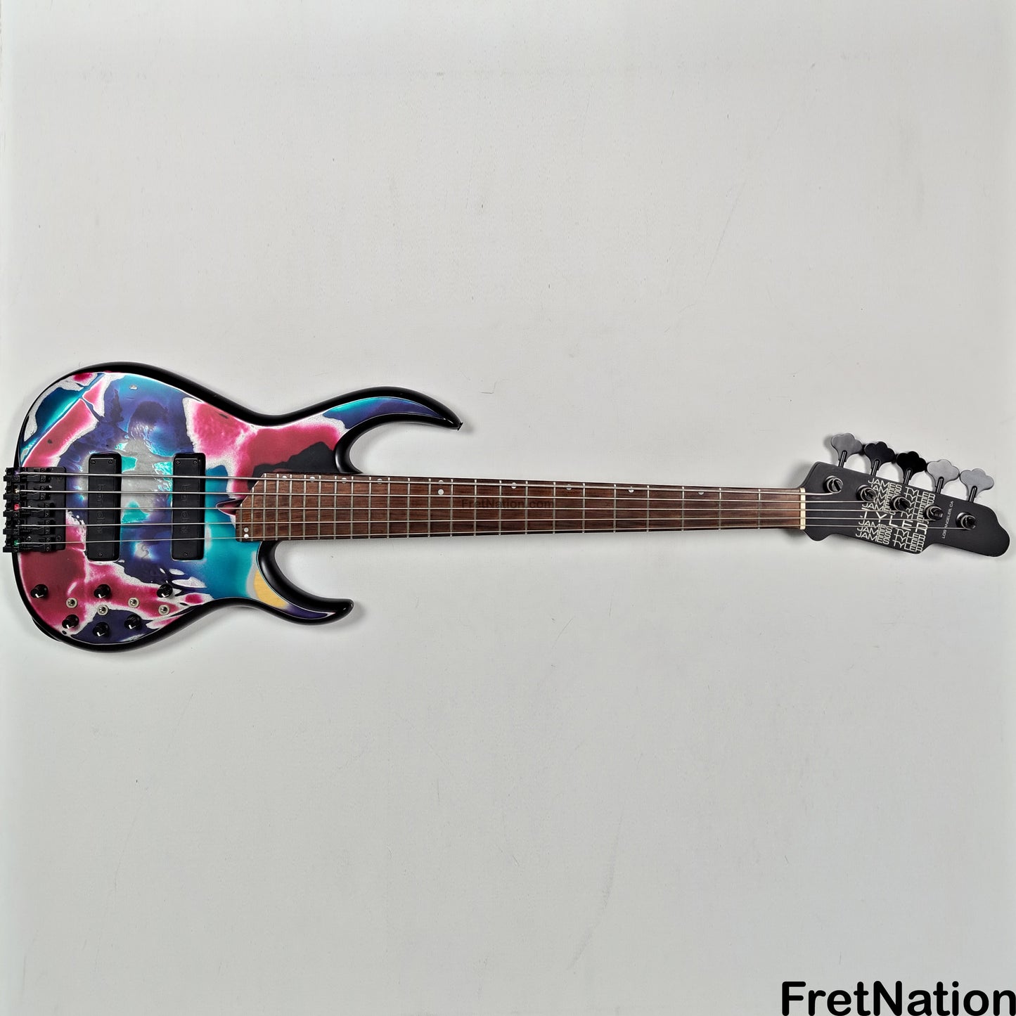 Fret Nation James Tyler 5-String Bass Psychedelic Vomit 8.60lbs - Pre-Owned