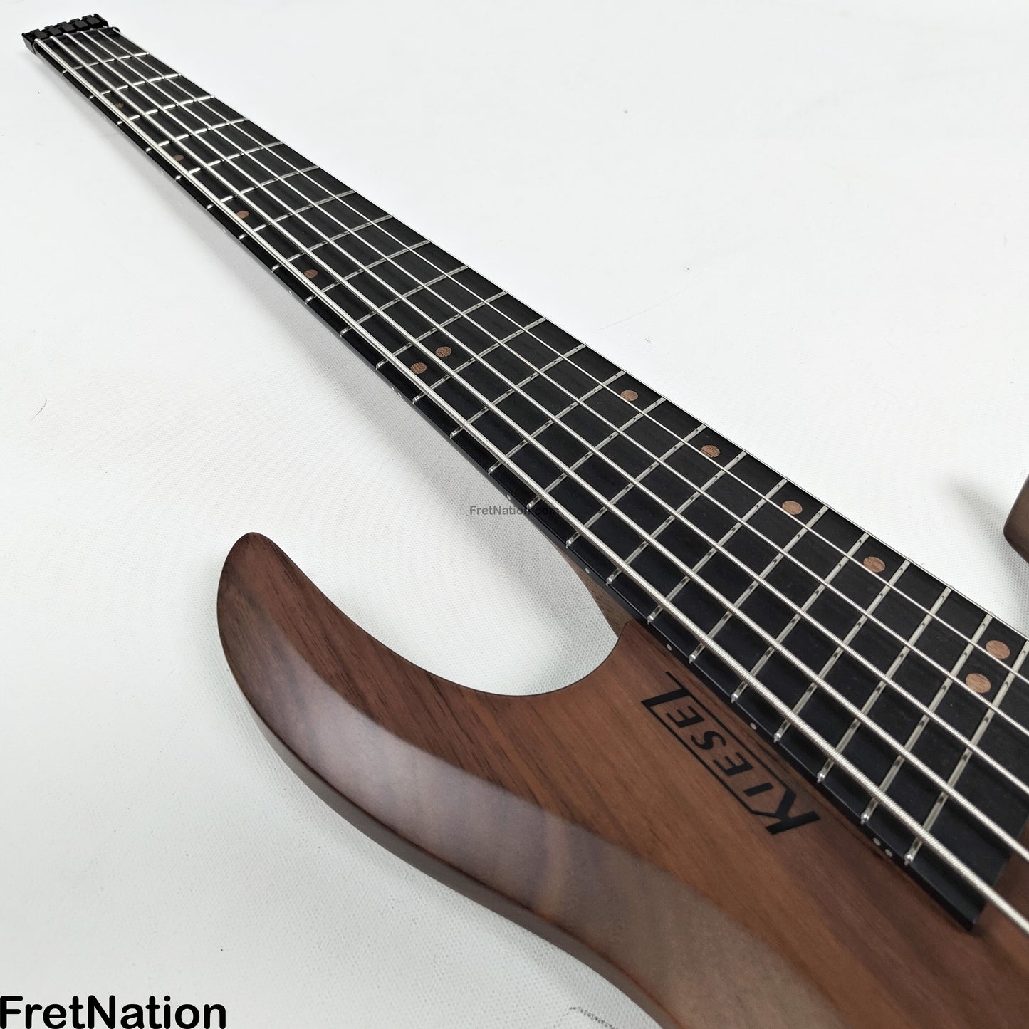 Fret Nation Kiesel O2BM6 6-String Headless Multi-Scale Bass Walnut 9.46lbs #172026 - Pre-Owned