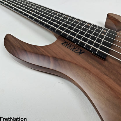 Fret Nation Kiesel O2BM6 6-String Headless Multi-Scale Bass Walnut 9.46lbs #172026 - Pre-Owned