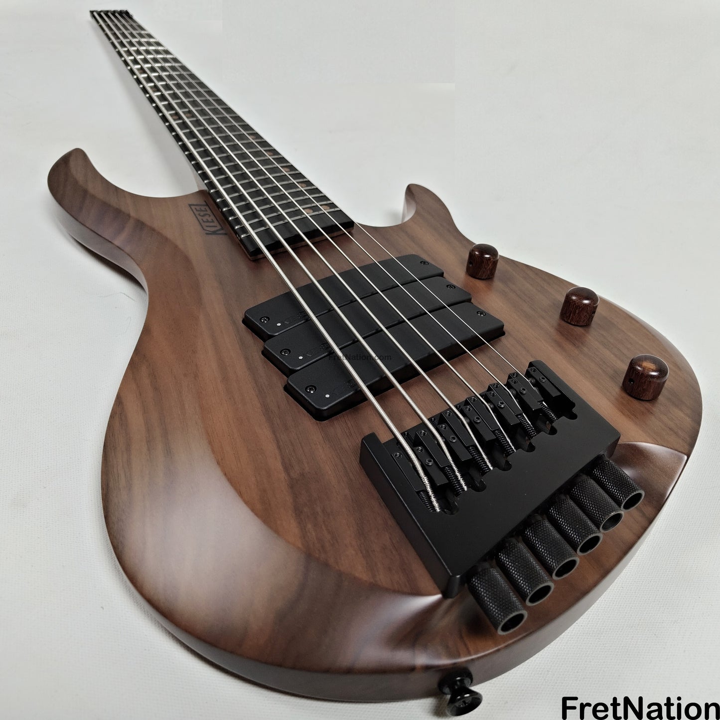 Fret Nation Kiesel O2BM6 6-String Headless Multi-Scale Bass Walnut 9.46lbs #172026 - Pre-Owned