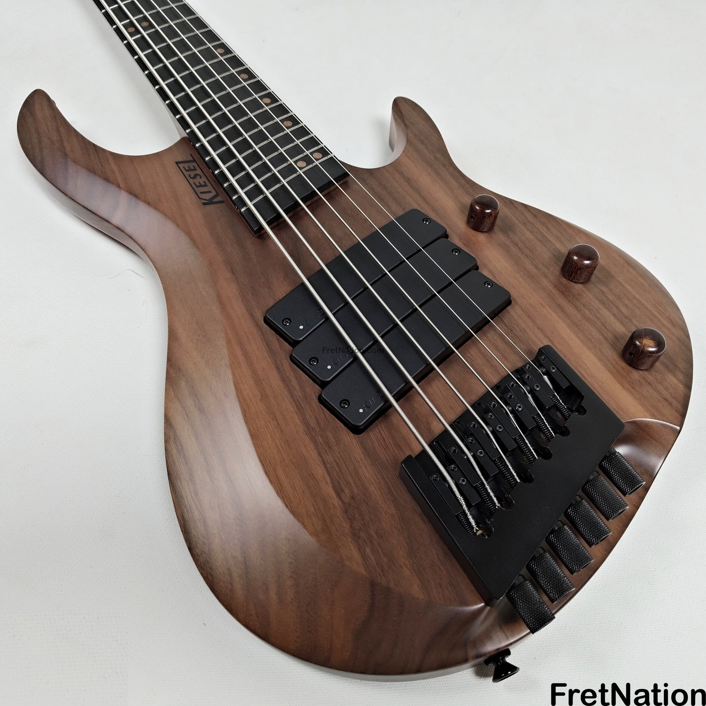 Fret Nation Kiesel O2BM6 6-String Headless Multi-Scale Bass Walnut 9.46lbs #172026 - Pre-Owned
