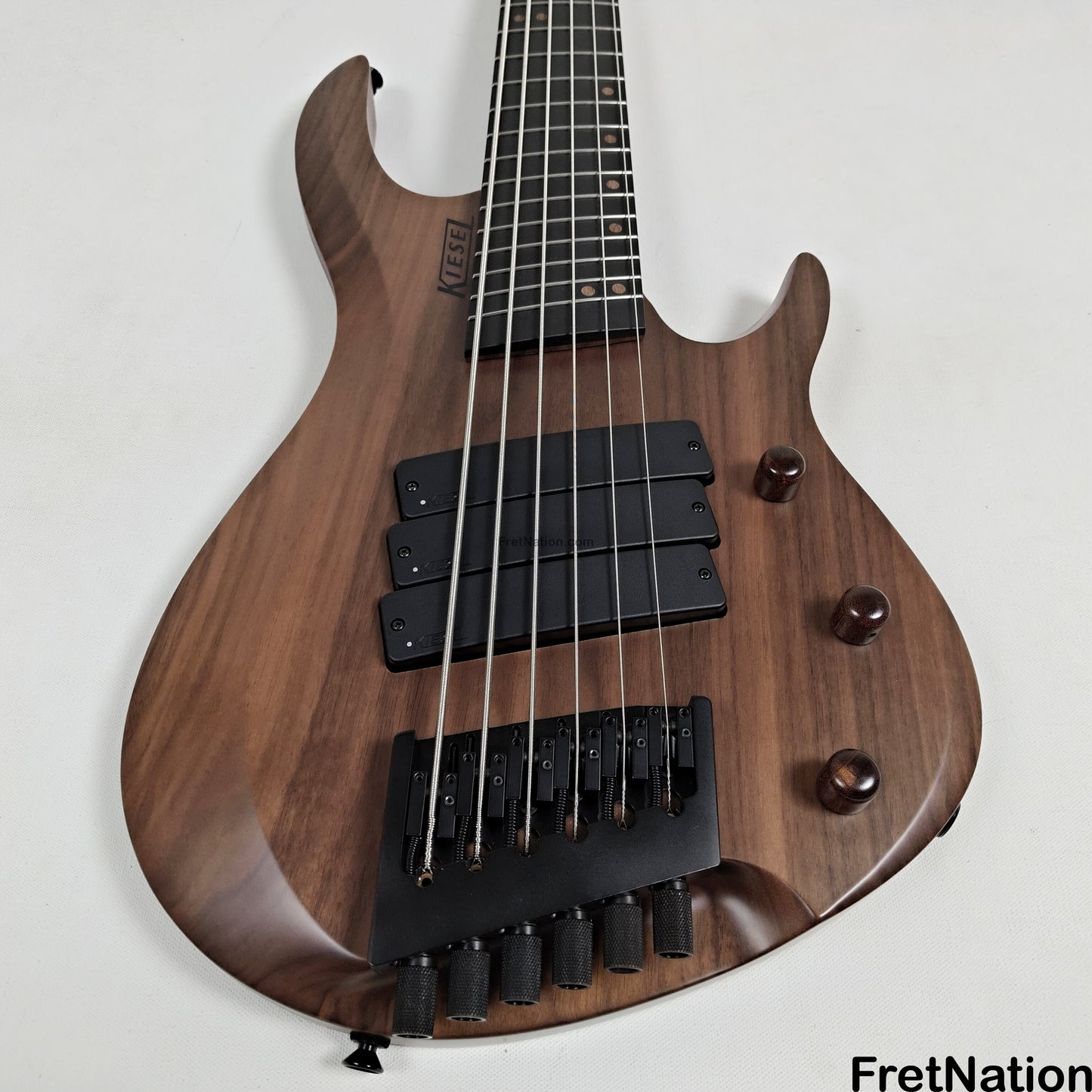 Fret Nation Kiesel O2BM6 6-String Headless Multi-Scale Bass Walnut 9.46lbs #172026 - Pre-Owned