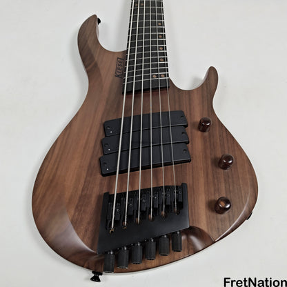 Fret Nation Kiesel O2BM6 6-String Headless Multi-Scale Bass Walnut 9.46lbs #172026 - Pre-Owned