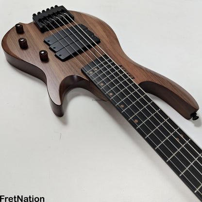 Fret Nation Kiesel O2BM6 6-String Headless Multi-Scale Bass Walnut 9.46lbs #172026 - Pre-Owned