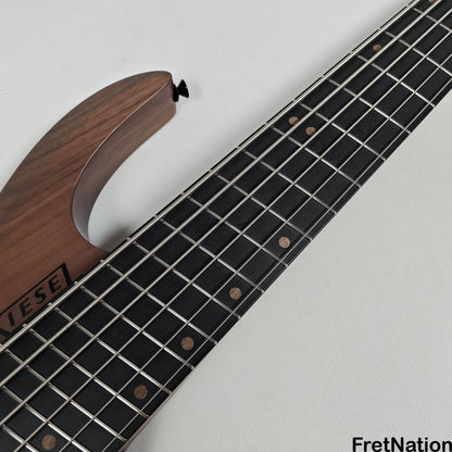 Fret Nation Kiesel O2BM6 6-String Headless Multi-Scale Bass Walnut 9.46lbs #172026 - Pre-Owned