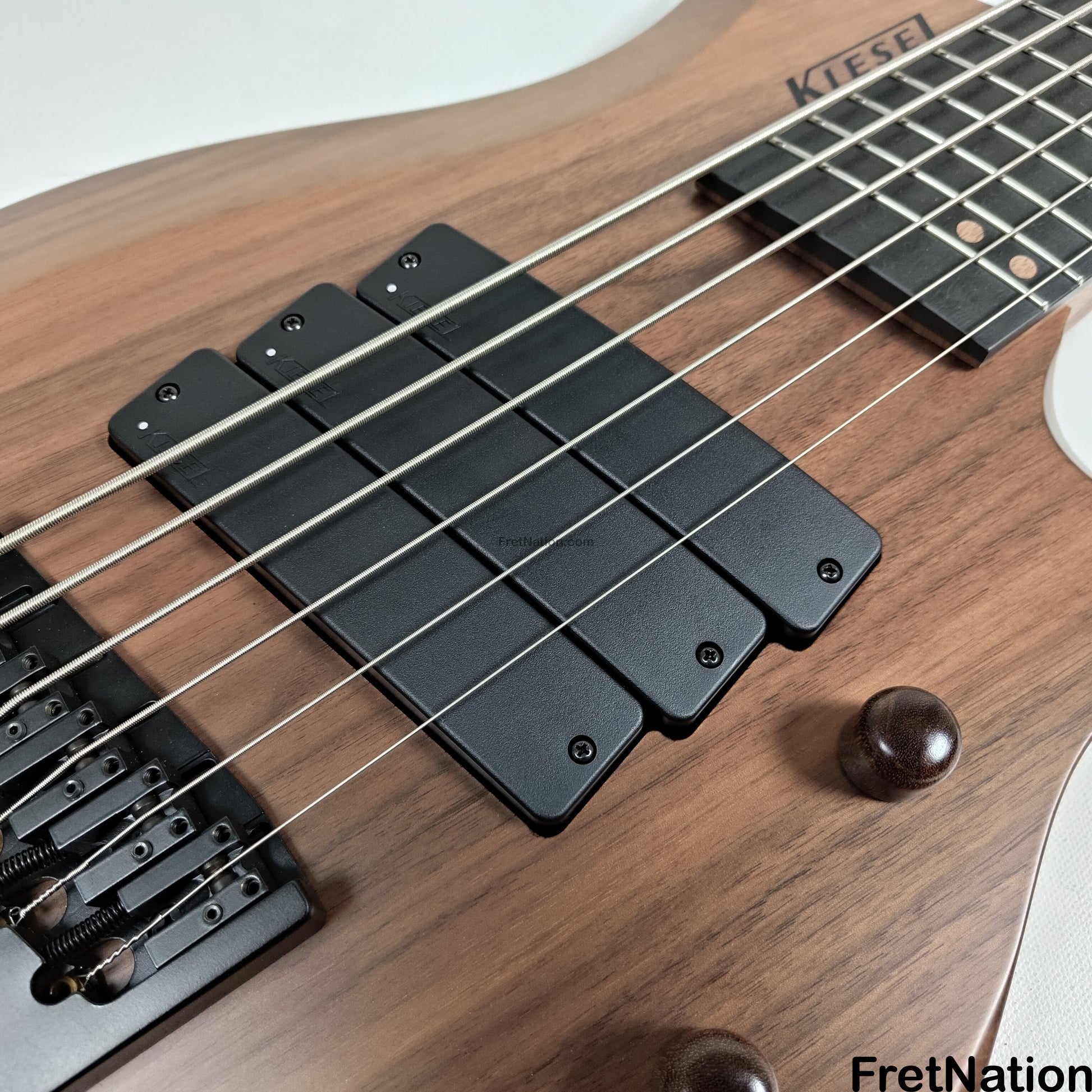 Fret Nation Kiesel O2BM6 6-String Headless Multi-Scale Bass Walnut 9.46lbs #172026 - Pre-Owned