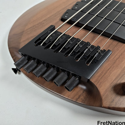 Fret Nation Kiesel O2BM6 6-String Headless Multi-Scale Bass Walnut 9.46lbs #172026 - Pre-Owned