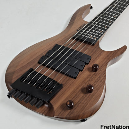 Fret Nation Kiesel O2BM6 6-String Headless Multi-Scale Bass Walnut 9.46lbs #172026 - Pre-Owned