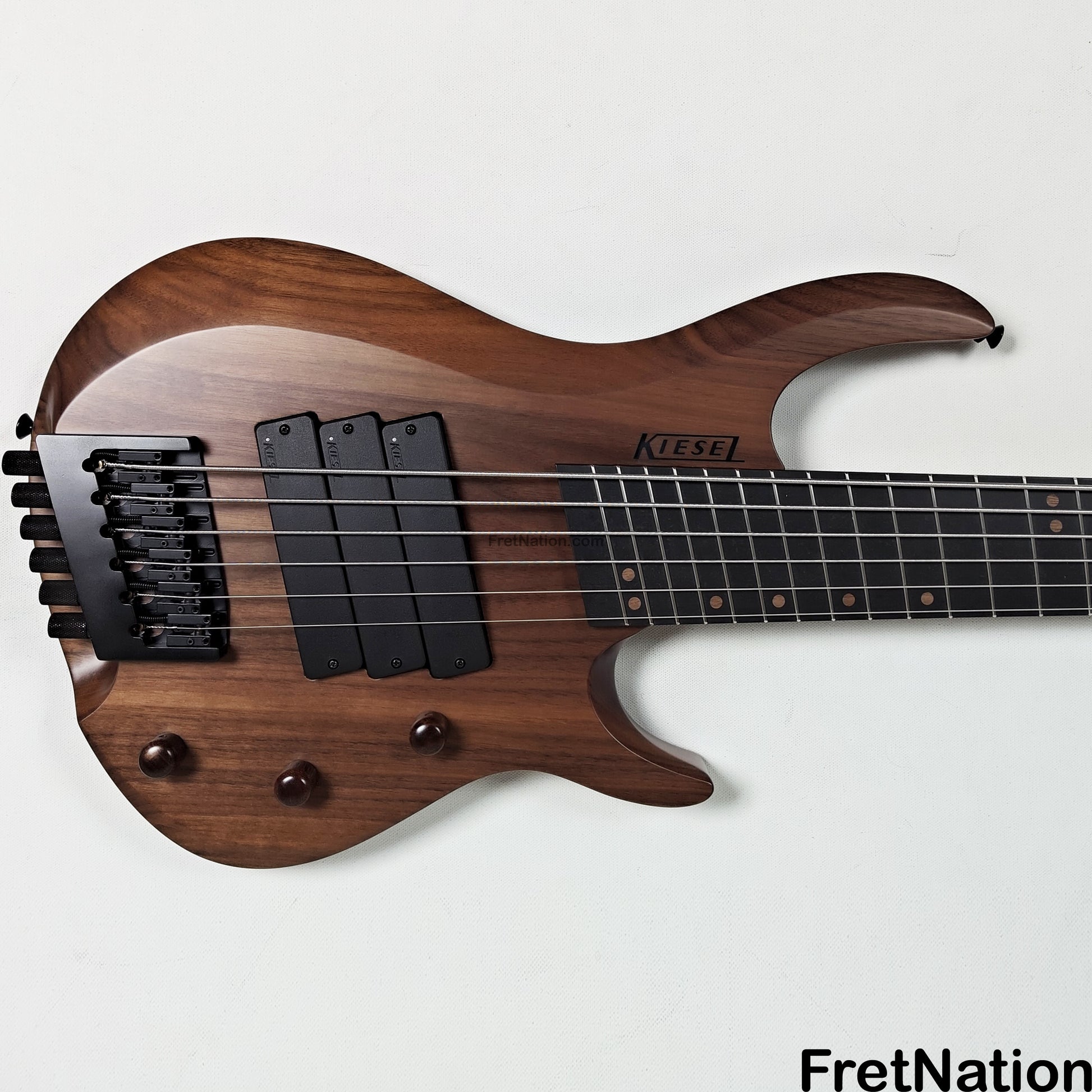 Fret Nation Kiesel O2BM6 6-String Headless Multi-Scale Bass Walnut 9.46lbs #172026 - Pre-Owned