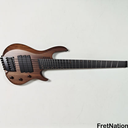 Fret Nation Kiesel O2BM6 6-String Headless Multi-Scale Bass Walnut 9.46lbs #172026 - Pre-Owned