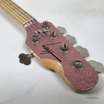 L.E.H. DeepCut 24-Fret 5-String Bass - Super Sparkle Pink 9.26lbs Pre-Owned