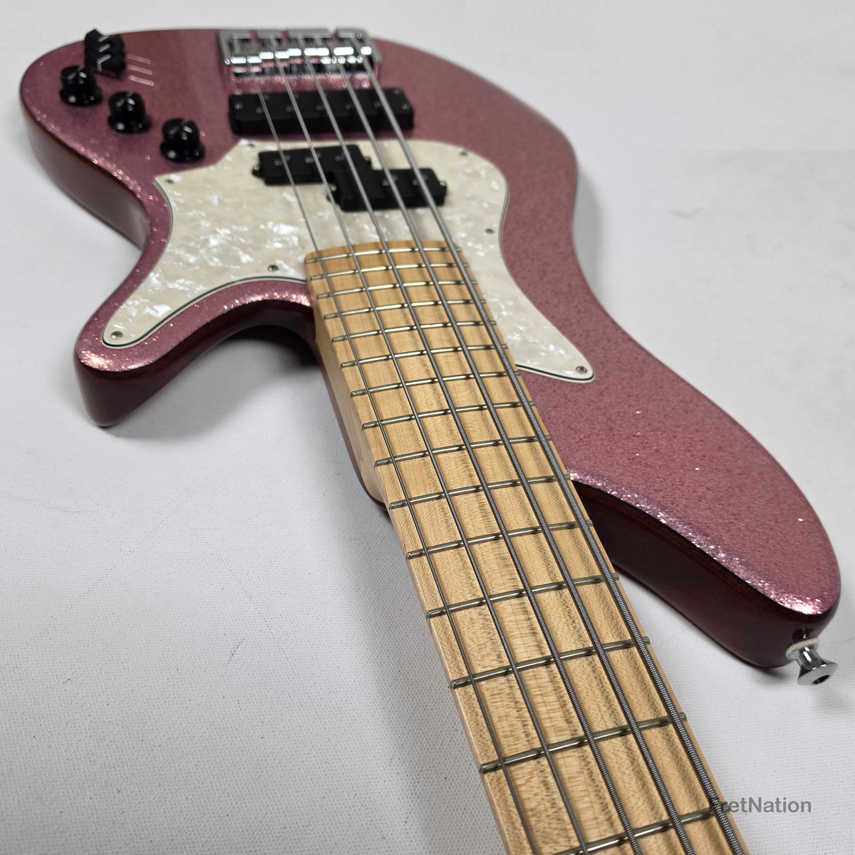 L.E.H. DeepCut 24-Fret 5-String Bass - Super Sparkle Pink 9.26lbs Pre-Owned