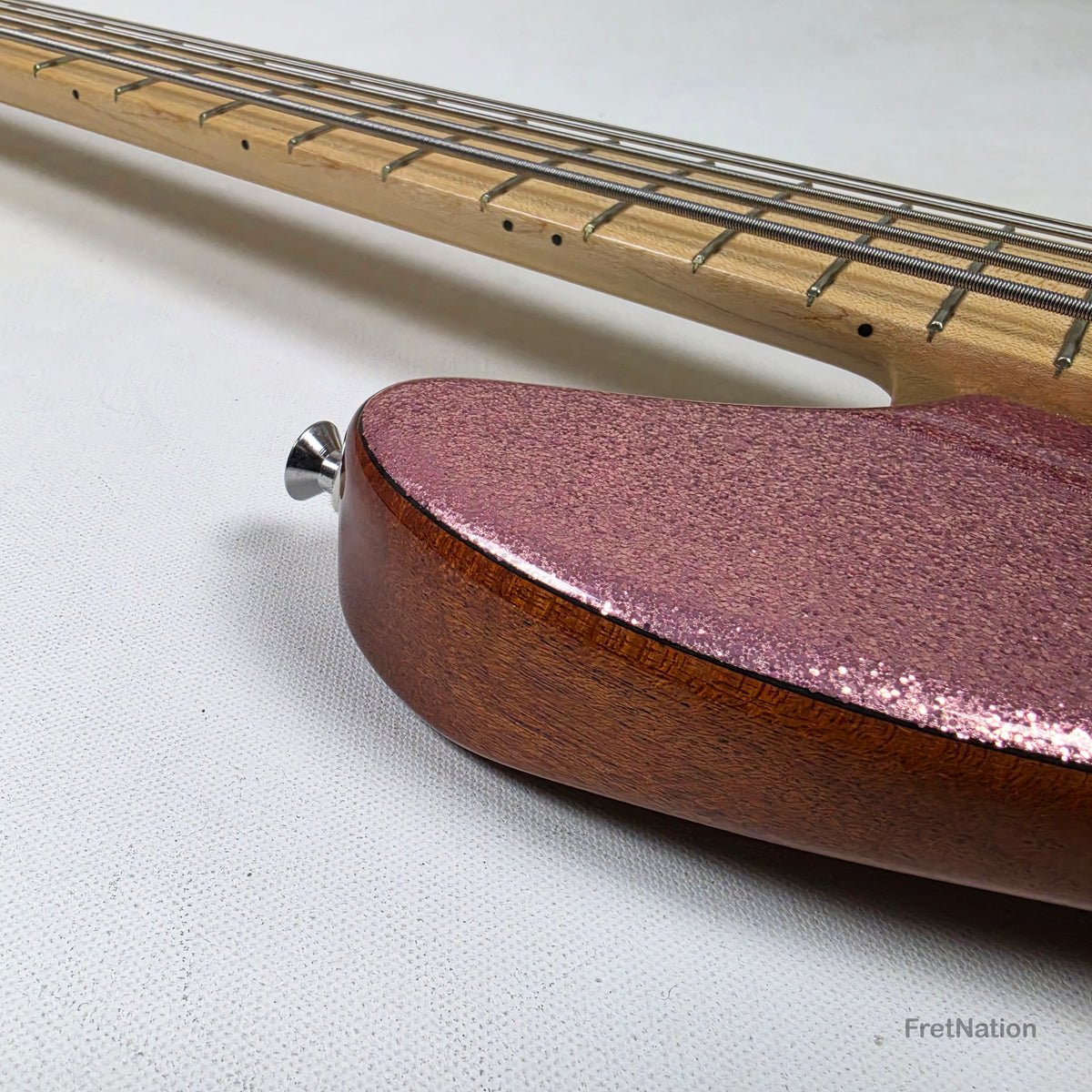 L.E.H. DeepCut 24-Fret 5-String Bass - Super Sparkle Pink 9.26lbs Pre-Owned