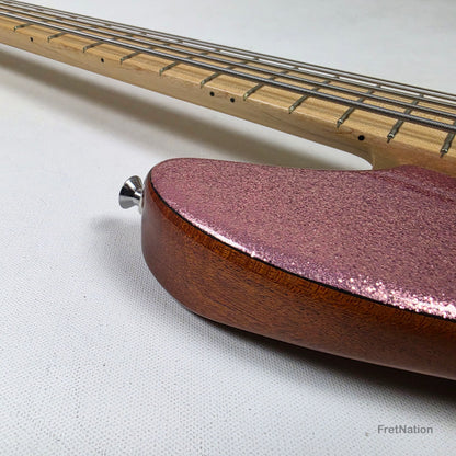 L.E.H. DeepCut 24-Fret 5-String Bass - Super Sparkle Pink 9.26lbs Pre-Owned