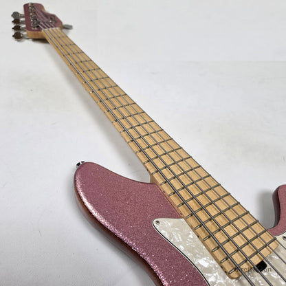 L.E.H. DeepCut 24-Fret 5-String Bass - Super Sparkle Pink 9.26lbs Pre-Owned