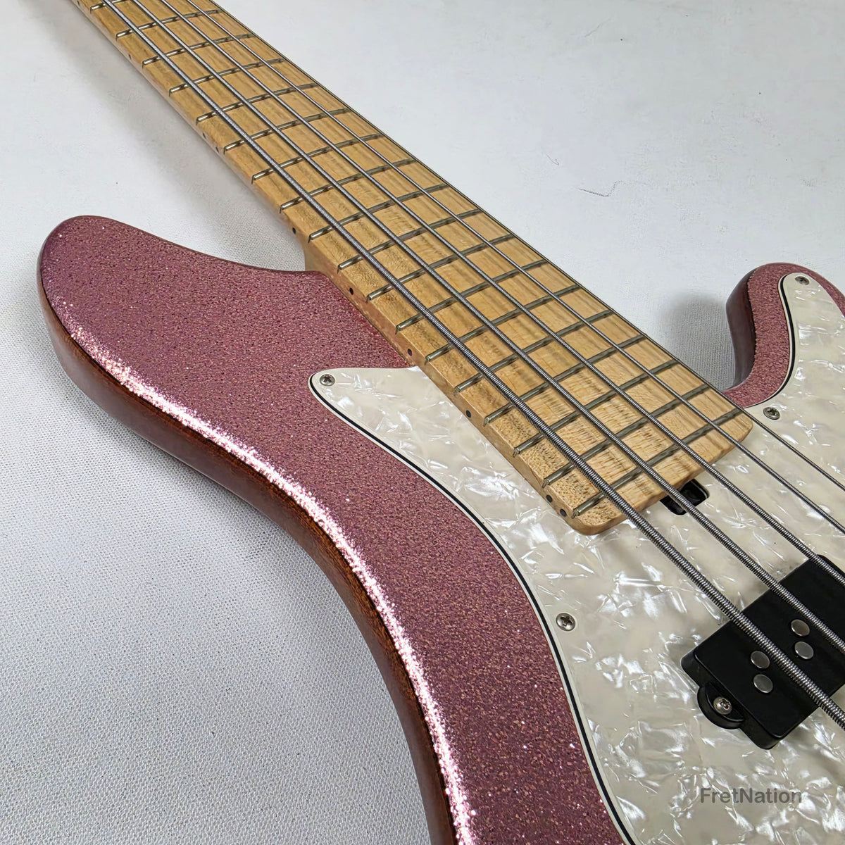 L.E.H. DeepCut 24-Fret 5-String Bass - Super Sparkle Pink 9.26lbs Pre-Owned