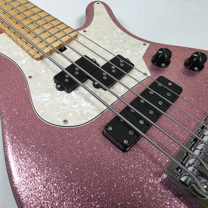 L.E.H. DeepCut 24-Fret 5-String Bass - Super Sparkle Pink 9.26lbs Pre-Owned
