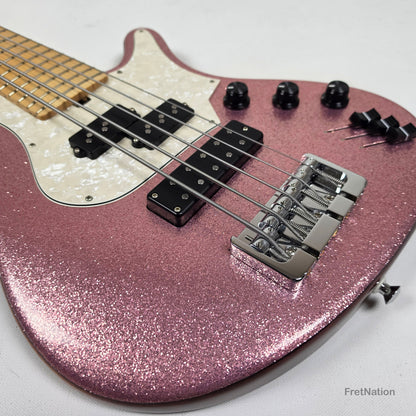 L.E.H. DeepCut 24-Fret 5-String Bass - Super Sparkle Pink 9.26lbs Pre-Owned