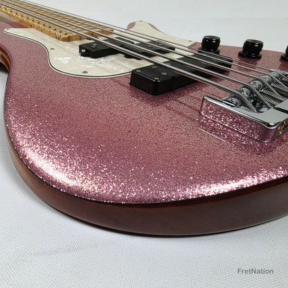 L.E.H. DeepCut 24-Fret 5-String Bass - Super Sparkle Pink 9.26lbs Pre-Owned