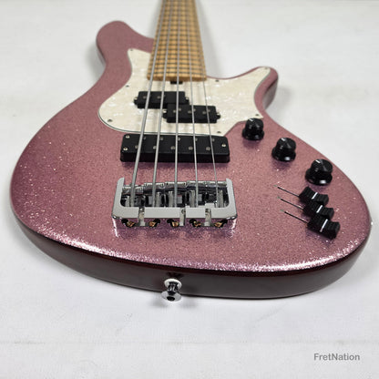 L.E.H. DeepCut 24-Fret 5-String Bass - Super Sparkle Pink 9.26lbs Pre-Owned