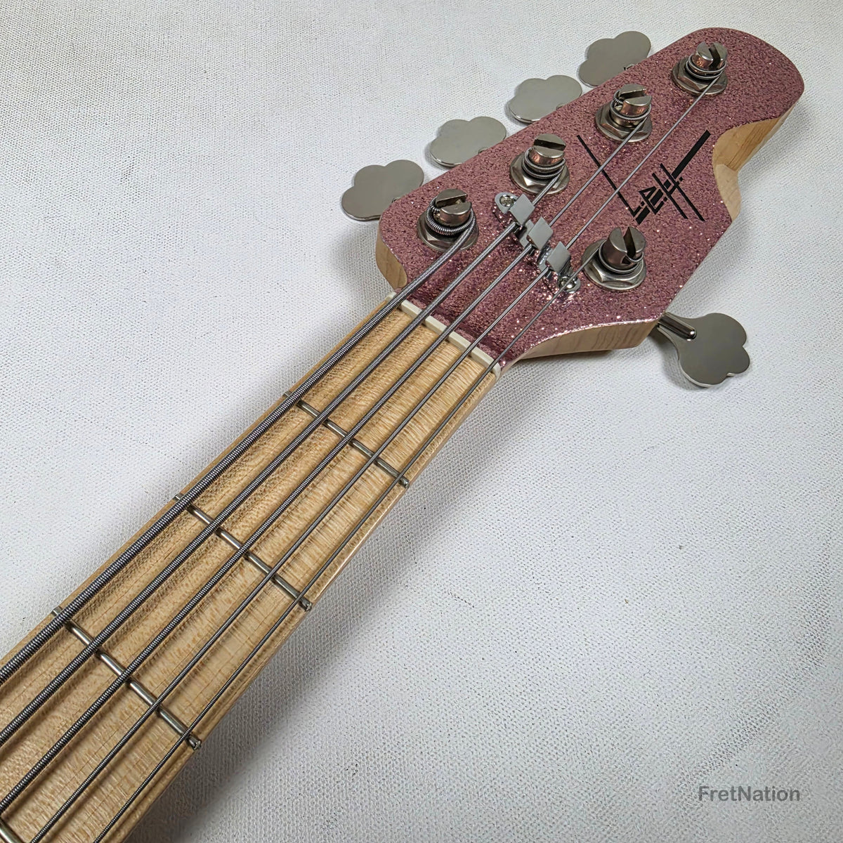 L.E.H. DeepCut 24-Fret 5-String Bass - Super Sparkle Pink 9.26lbs Pre-Owned