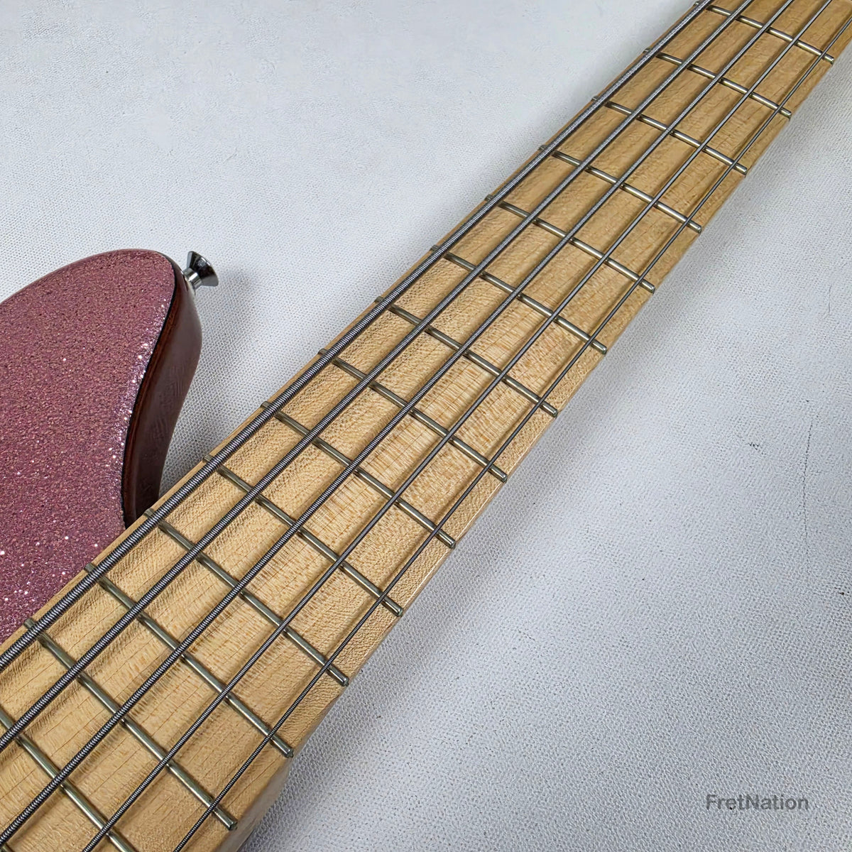 L.E.H. DeepCut 24-Fret 5-String Bass - Super Sparkle Pink 9.26lbs Pre-Owned