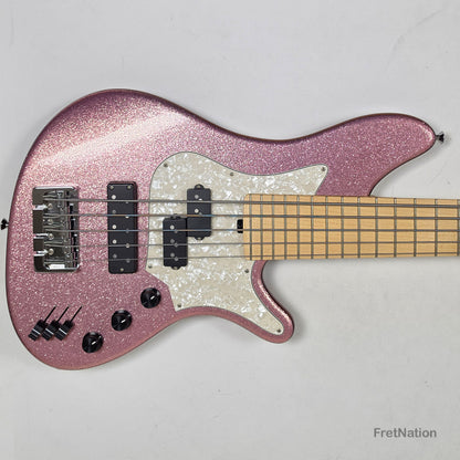 L.E.H. DeepCut 24-Fret 5-String Bass - Super Sparkle Pink 9.26lbs Pre-Owned