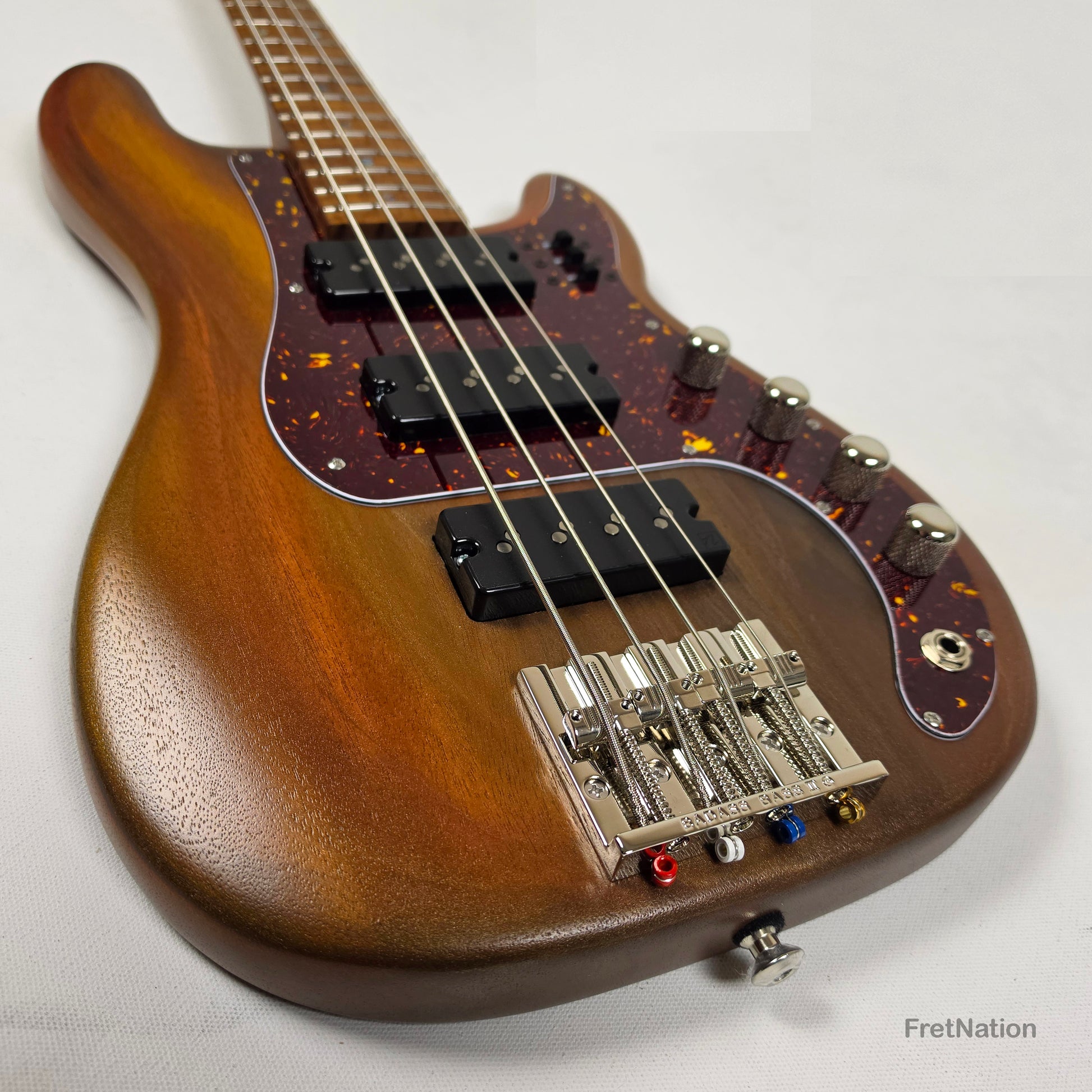 Fret Nation McGrath Thunderhorse IV 4-String Bass Nordstrand Big Splits - Whiskey 7.94lbs - Pre-Owned