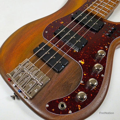 Fret Nation McGrath Thunderhorse IV 4-String Bass Nordstrand Big Splits - Whiskey 7.94lbs - Pre-Owned