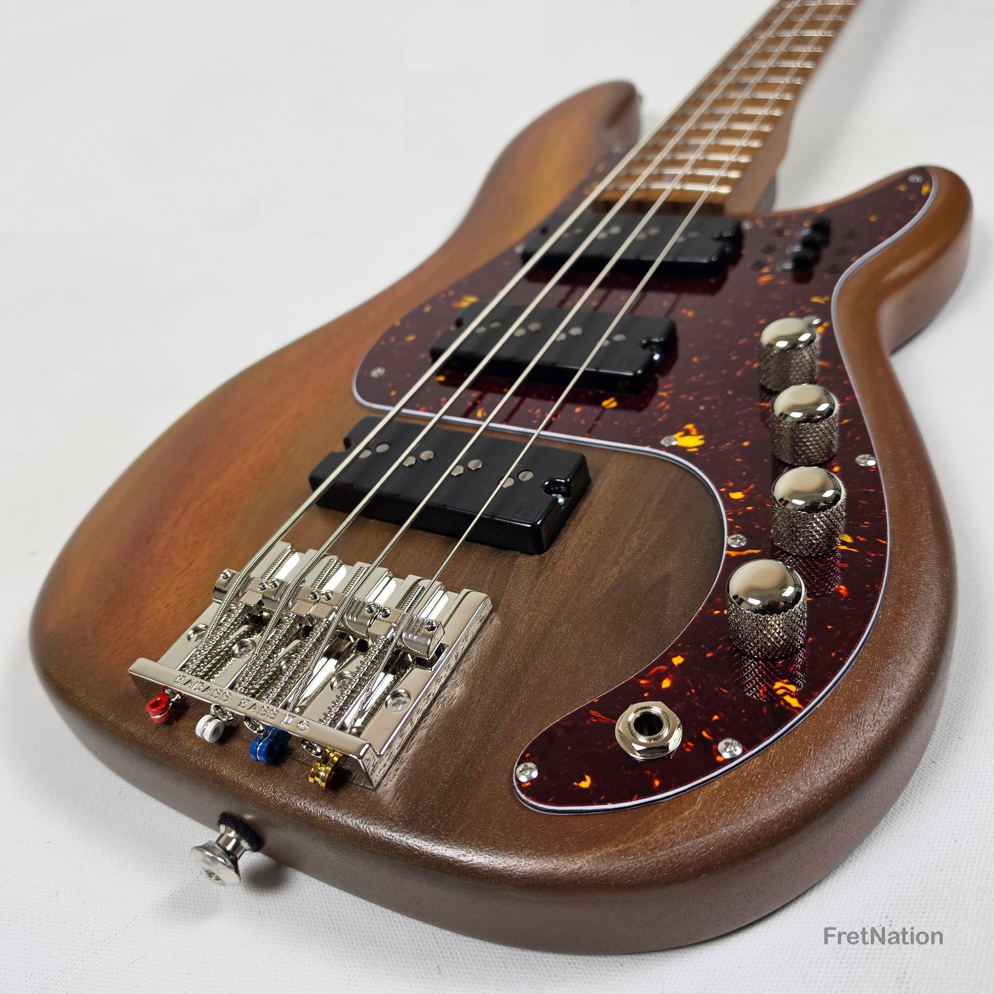 Fret Nation McGrath Thunderhorse IV 4-String Bass Nordstrand Big Splits - Whiskey 7.94lbs - Pre-Owned