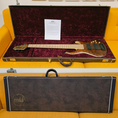 MTD 635-24 6-String 35" Scale Walnut Burl Ash - 10.22lbs #1690 2008 Pre-Owned