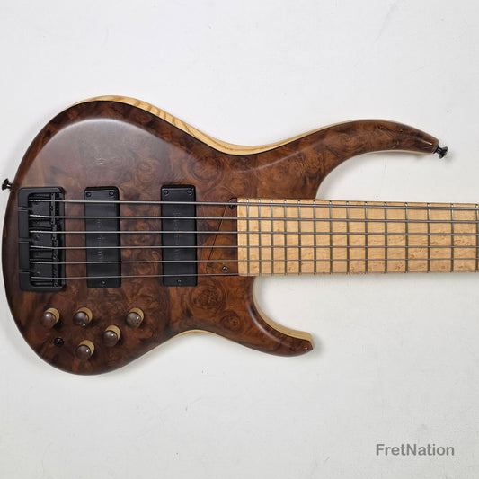 Fret Nation MTD 635-24 6-String 35" Scale Walnut Burl Ash - 10.22lbs #1690 2008 Pre-Owned