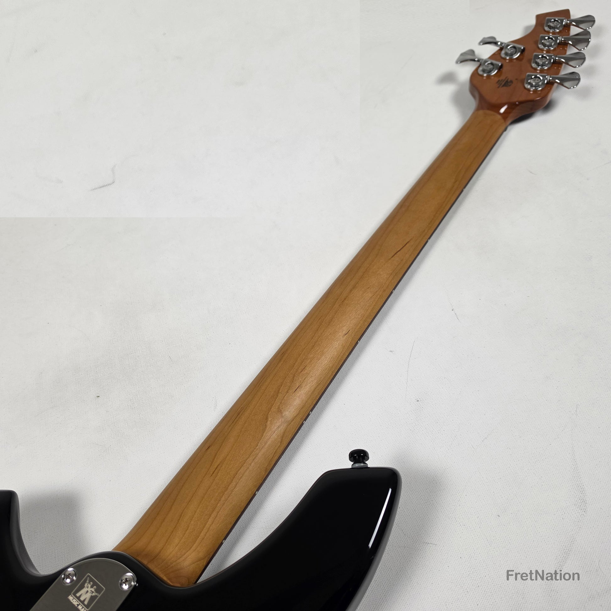 Music Man Ernie Ball Music Man John Myung Bongo HH 6-String Bass Black 8.56lbs S08050 - Pre-Owned