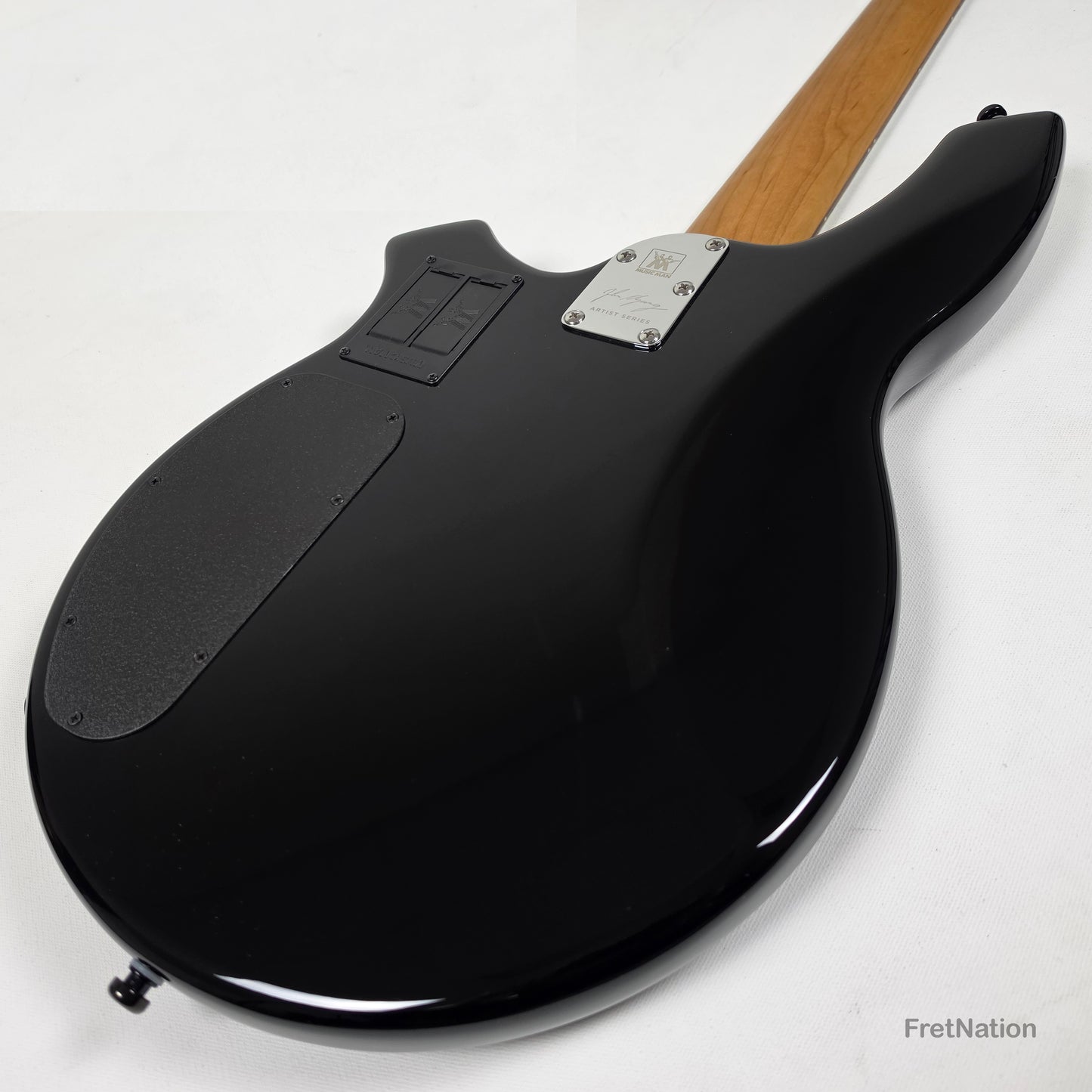 Music Man Ernie Ball Music Man John Myung Bongo HH 6-String Bass Black 8.56lbs S08050 - Pre-Owned