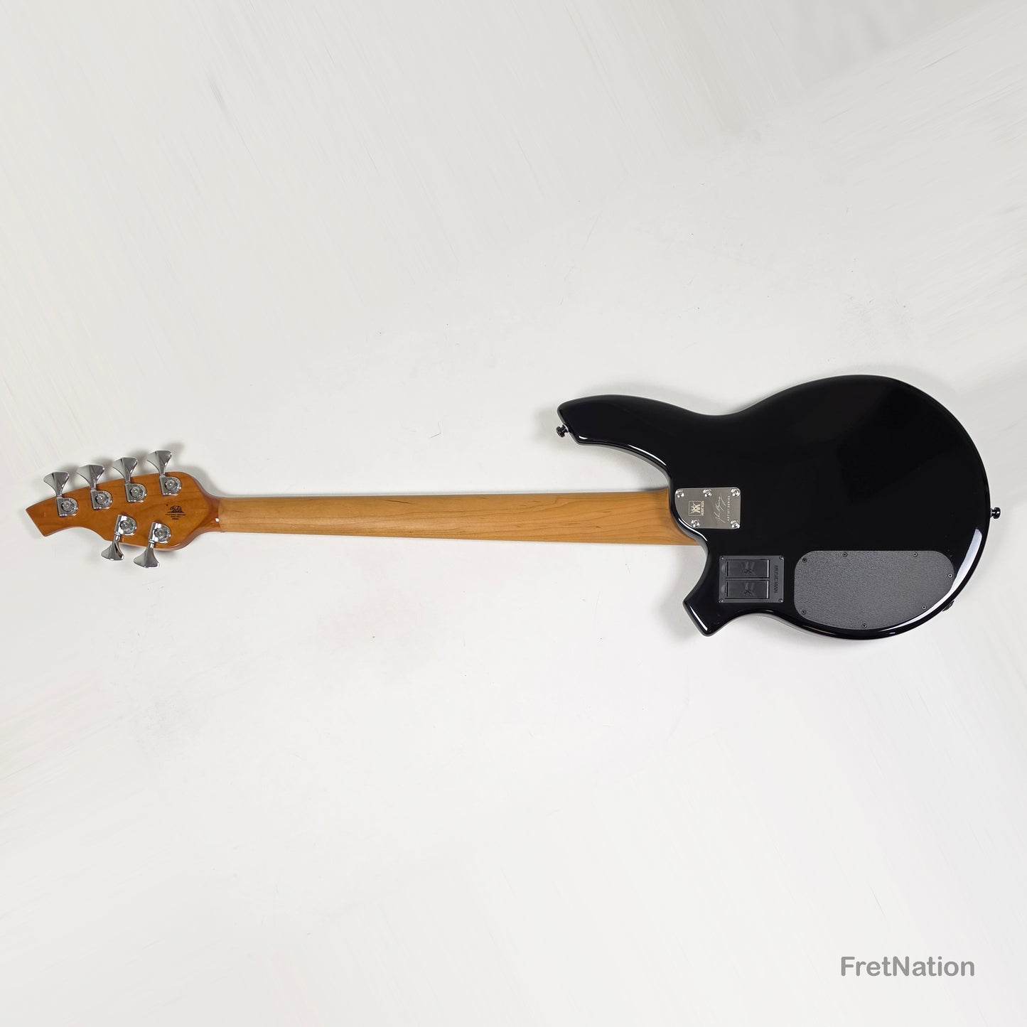 Music Man Ernie Ball Music Man John Myung Bongo HH 6-String Bass Black 8.56lbs S08050 - Pre-Owned