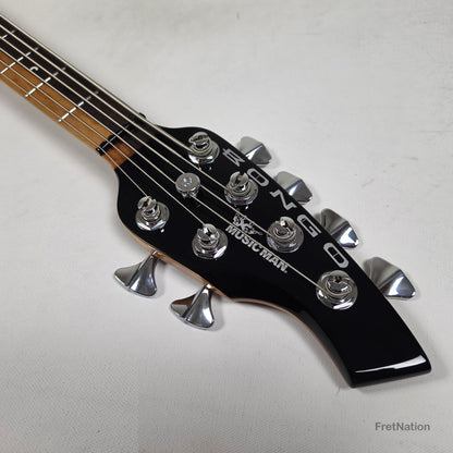 Music Man Ernie Ball Music Man John Myung Bongo HH 6-String Bass Black 8.56lbs S08050 - Pre-Owned