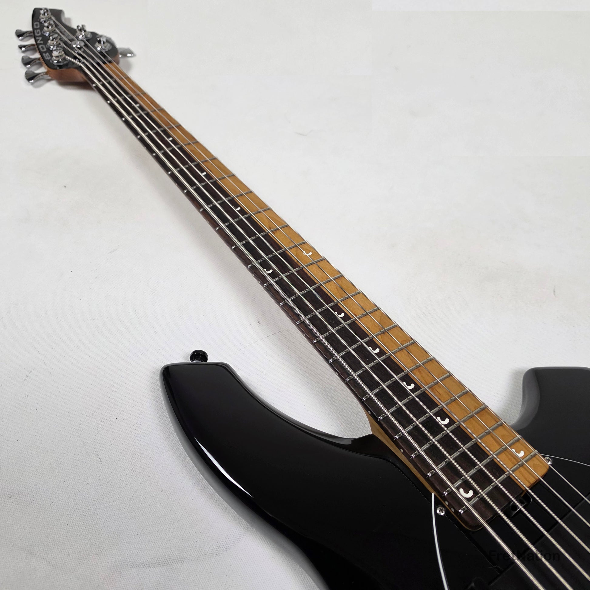 Music Man Ernie Ball Music Man John Myung Bongo HH 6-String Bass Black 8.56lbs S08050 - Pre-Owned