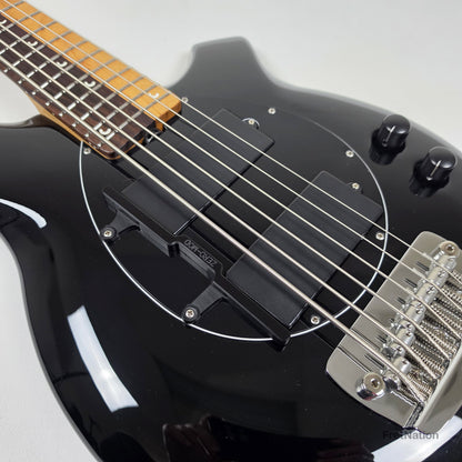 Music Man Ernie Ball Music Man John Myung Bongo HH 6-String Bass Black 8.56lbs S08050 - Pre-Owned