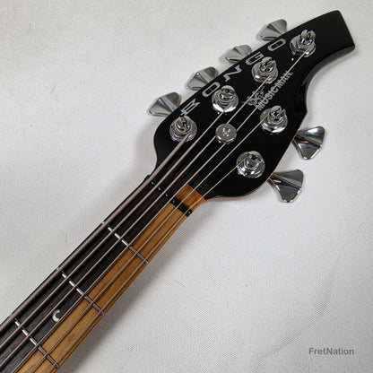 Music Man Ernie Ball Music Man John Myung Bongo HH 6-String Bass Black 8.56lbs S08050 - Pre-Owned