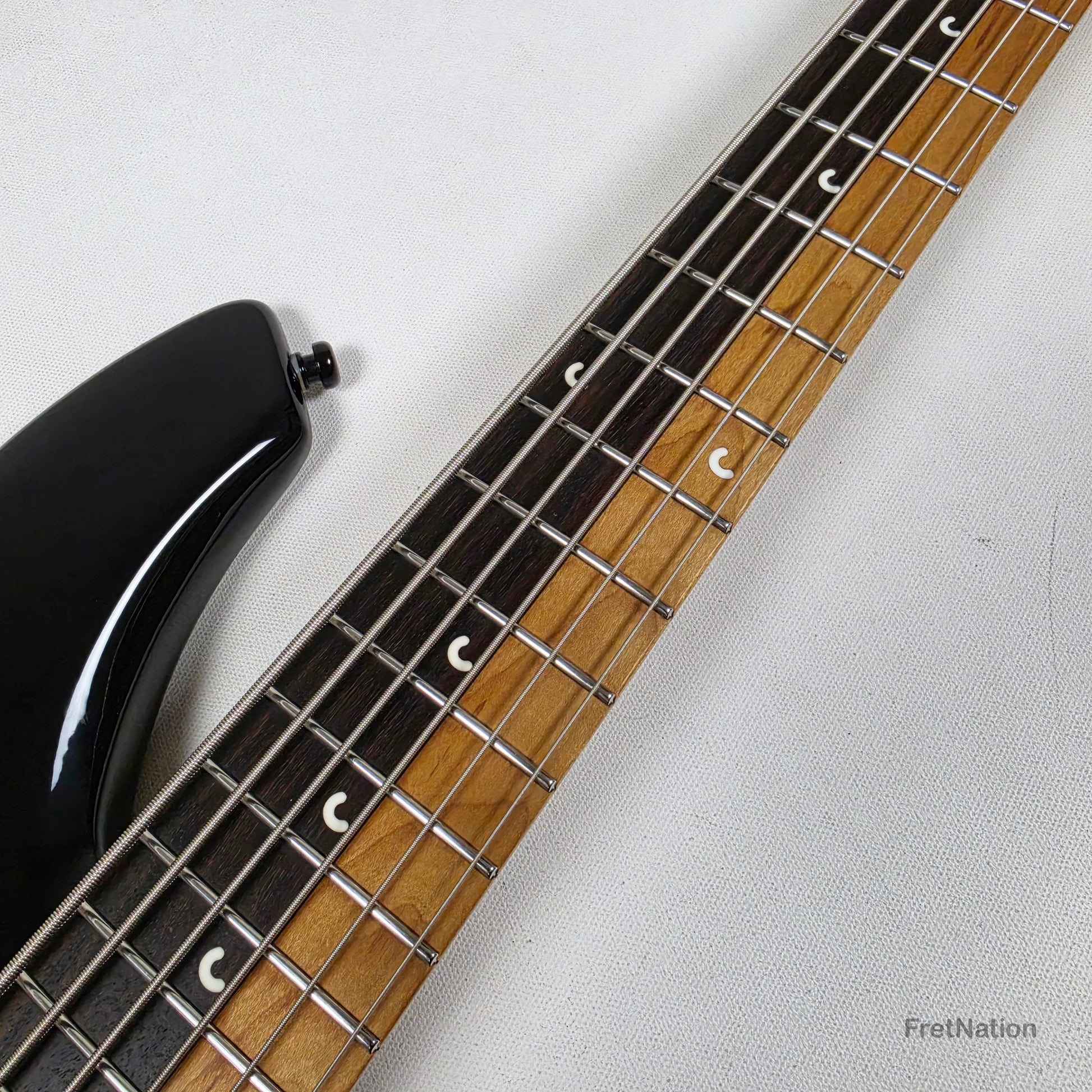 Music Man Ernie Ball Music Man John Myung Bongo HH 6-String Bass Black 8.56lbs S08050 - Pre-Owned