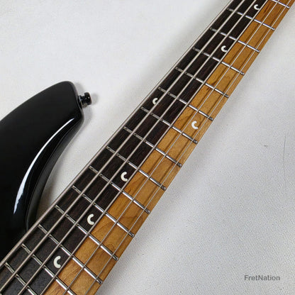 Music Man Ernie Ball Music Man John Myung Bongo HH 6-String Bass Black 8.56lbs S08050 - Pre-Owned