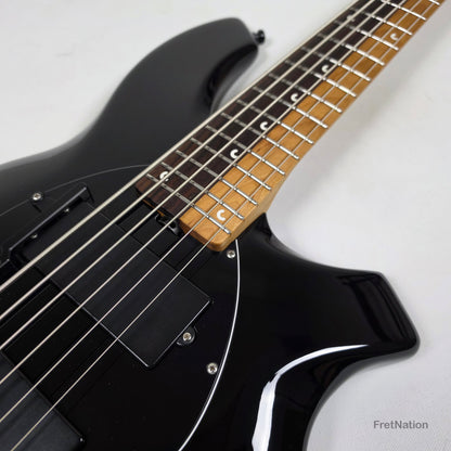 Music Man Ernie Ball Music Man John Myung Bongo HH 6-String Bass Black 8.56lbs S08050 - Pre-Owned