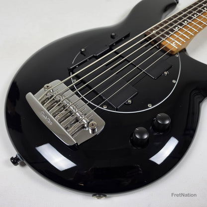 Music Man Ernie Ball Music Man John Myung Bongo HH 6-String Bass Black 8.56lbs S08050 - Pre-Owned