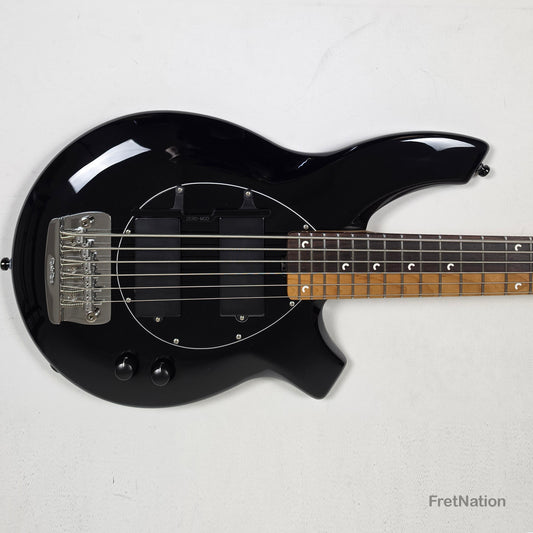Music Man Ernie Ball Music Man John Myung Bongo HH 6-String Bass Black 8.56lbs S08050 - Pre-Owned